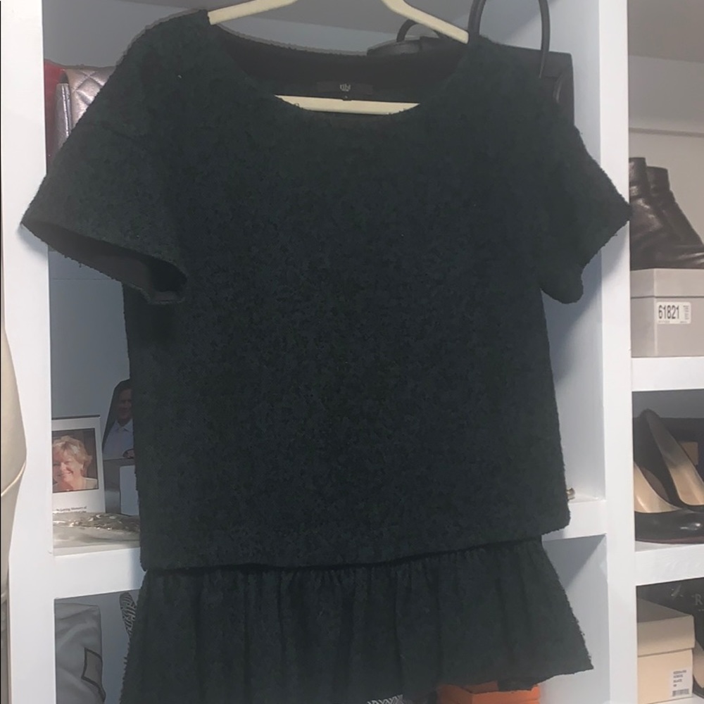 Tibi Peplum Tweed Top - Small